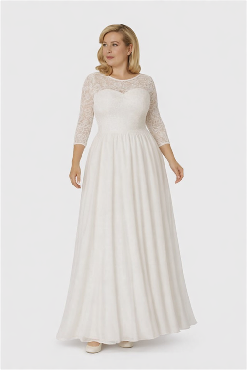 Lang gallakjole - Ida Anette, hvid 